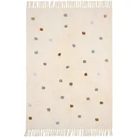 Little Dutch Matta - 120x170 cm - Beige m. Blå Prickar - - One Size - Filt