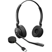 Jabra Engage 55 On-ear headset Dect Stereo Svart Volymkontroll, Mikrofonljudavstängning Telefon