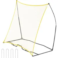 Vevor Fotbollsrebounder, Bärbar Fotbollstränare, 7x7FT Järn &amp; Polyester Fotbollsträningsutrustning, Sportfotbollsreboundervägg med Bärbar Väska, Perfekt för Lagträning, Passningar, Volleyboll