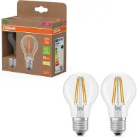 Osram HOMELIGHTING 4099854253546 LED-lamp EEK A (A - G) E27 Päronform 5 W = 75 W Varmvit (Ø x H) 60 mm x 60 mm Filament 2 st