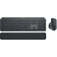 Logitech MX Keys Combo for Business - Sats med tangentbord och mus - bakgrundsbelyst - trådlös - Bluetooth LE - QWERTY - brittisk - grafit