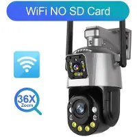 LS VISION EU 6MP Riktig 36x Optisk Zoom WIFI-kamera Utomhus Dubbla Linser PTZ Mänsklig Detektion Färg Nattseende Övervakning IP-kamera iCSee App WiFi Camera
