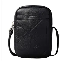 Calvin Klein Emblem Aop Emboss Slim Reporter Axelväska