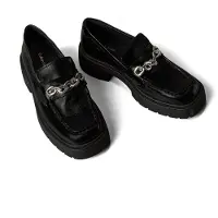 Calvin Klein Leather Chunky Apron Toe Loafers