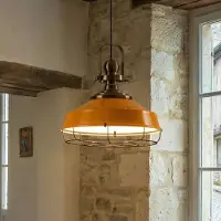 ROYALTECH Hänglampa Astel , dimbar, Gul / orange, Vardagsrum / matsal, Metall, Industriell design, Pendellampa
