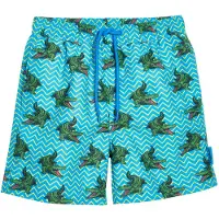 Playshoes Badshorts aqua / gul / mörkgrön / ljusröd
