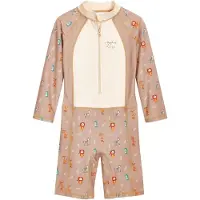 Playshoes UV-skydd beige / cappuccino / petrol / orange
