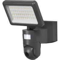 Osram SMART+ WiFi LED-utomhuskamera FLOOD, grafit, sensor IP44 dimbar, Aluminium / grå / zink, Aluminium / grå / zink, Modern, Smarta hem kamera