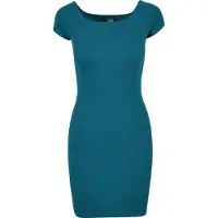 Urban Classics Off Shoulder Short Sleeve Short Dress Blå 5XL Kvinna