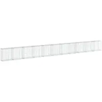 vidaXL Gabionkorg med skydd 1100x50x100 cm galvaniserat järn