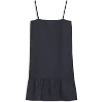 HUGO Spaghetti-strap dress in cotton-blend denim
