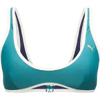 Puma Sportbikinitopp cyanblå / vit