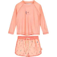 Playshoes UV-skydd 'Surf Palme' kräm / mörkblå / rosa / gammalrosa