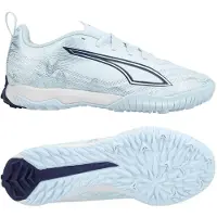 Puma Ultra 6 Play Mid + TT Dreamrush - Ljusblå/White/Blue Jewel Barn - Turf (TF), storlek 38