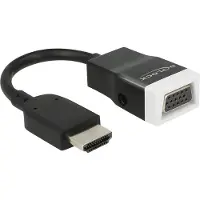 DeLOCK 65587 HDMI / VGA Adapter [1x HDMI hane - 1x D-SUB hona 15-pol] Svart, Vit 0 mm