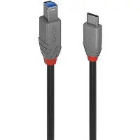 Lindy USB-kabel USB 3.2 Gen1 USB-C-kontakt, USB-B kontakt 3.00 m Svart 36668