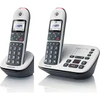 Motorola Big Keys Cordless Phone DECT-telefon Svart, Vit