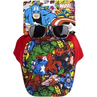Marvel Ensemble lunettes de soleil - MARVEL - AVENGERS - Casquette rouge - Protection UV - Enfant 3 ans+ röd