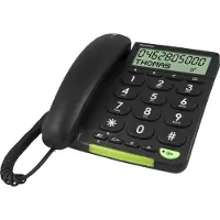 Doro PhoneEasy 312cs telefon med stora knappar, svart