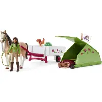 Schleich Hästklubb för Barn, Sarahs Campingäventyr Hästset med 12 Delar