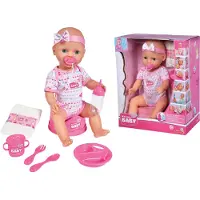 New Born Baby Interaktiv flickdocka ljus, 43 cm, New Born Baby