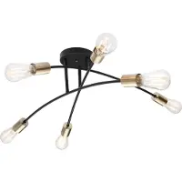 Globo Lighting Taklampa Sarini, dimbar, Svart, Vardagsrum / matsal, Metall, Modern, Taklampa