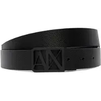 Armani Exchange för män. XM002659AF22849MC038 Vändbart bälte med svart logotyp (OSFA), Casual, Hud