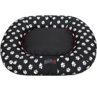HOBBYDOG Ponton Prestige hundbädd - svart med prickar XXL