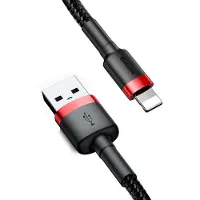 Baseus Cafule USB blixtkabel 1,5A 2m (svart+röd)
