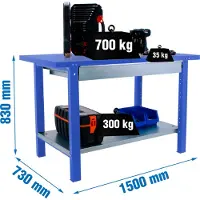 Simonwork (bancos De Trabajo) Bt6 Pro Box Arbetsbänk 830x1500x730 Mm