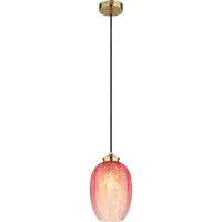 Globo Lighting Glas pendellampa Jessica, dimbar, Röd, Vardagsrum / matsal, Glas, Pendellampa