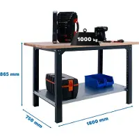 Simonwork (bancos De Trabajo) Bt6 Pro Arbetsbänk 865x1800x750 Mm