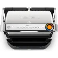 Tefal OptiGrill+ GC718D10 - Grill - elektrisk - 600 cm2 - stål/svart
