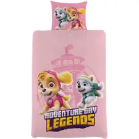Licens Paw Patrol sängkläder - 100% bomull - Barnsängkläder 140x200 cm - Adventure Bay Legends