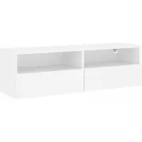 vidaXL Väggmonterad tv-bänk vit 100x30x30 cm konstruerat trä