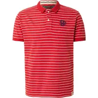 Superdry för män. M1110464A Vintage Stripe röd polotröja (L), Casual, Bomull, Kort ärm