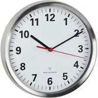 TFA-Dostmann 60.3529.02 DCF Väggklocka 22 cm x 45 mm Aluminium Smygande urverk (tystgående), Energisparfunktion