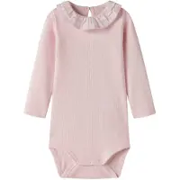 Name it Body l/ä - Rib - NbfFloris - Vagga Rosa - - 50 - Body L/Ä