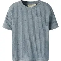 Lil´ Atelier Lil' Atelier T-shirt - Rib - NmmOmilo - Tradewinds - - 3 år (98) - T-shirt