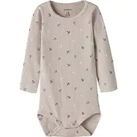 Name it Body l/ä - Rib - NbmfAnchor - Chateau Gray - - 68 - Body L/Ä