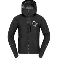 Norrøna - MTB-kläder - Fjora Gore-Tex Pro Jacket M Caviar Black för Unisex - Storlek S - Svart