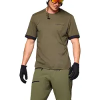 Norrøna - MTB-kläder - Fjora Equaliser T-Shirt M Olive Night Caviar Black för UnisexUll - Storlek L - Svart