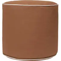 Ferm Living Puff - 40x34 cm - Böljande - Tan - - One Size - Puff