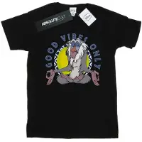 Disney Lejonkungen Rafiki - T-shirt med enbart goda vibbar för herrar (Svart)