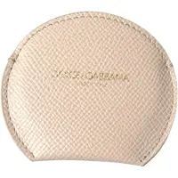 Dolce&Gabbana Halvmåne Myntbörs Beige Läder