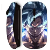 CAPACHEAP Trådlös mus - Dragon Ball Z - GOKU Ultra Instinct - Svart - USB-minne medföljer - Bärbar