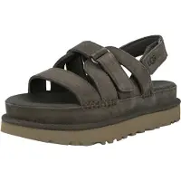 Ugg för kvinnor. 1175122 Gröna olivfärgade lädersandaler Goldenstar Gleam (39), Karta, Före, Kardborreband, Casual