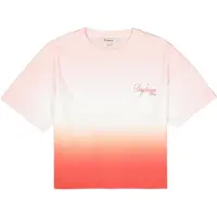 Garcia T-shirt lax / rosé / röd / vit