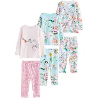 Next Pyjamas 'Snuggle' ljusblå / grön / rosa / vit