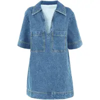 Imily Bela Klänning blå denim